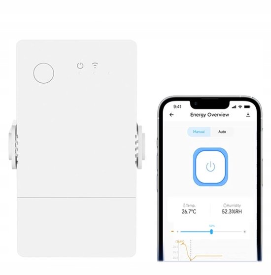 Slimme IR-afstandsbediening: universele wifi-infraroodafstandsbediening met temperatuurvochtigheidssensor, app en spraakbediening, 3-in-1 wifi-thermometer en hygrometer, compatibel met Alexa, Google