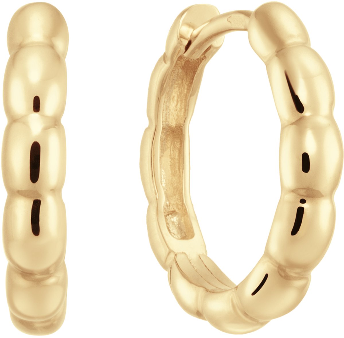 Glow 207.1225.00 Dames Oorbellen - Oorringen - Sieraad - 14 Karaat Goud - 15 mm lang