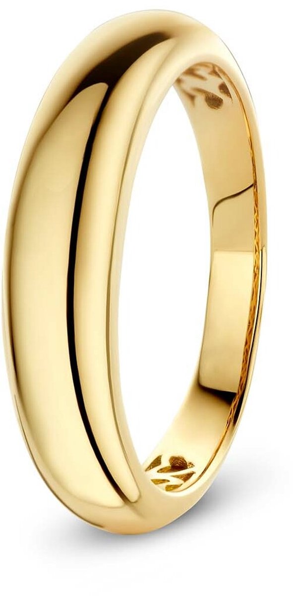 Glow 214.122758 Dames Ring - Minimalistische ring - Sieraad - Goud - Goudkleurig - 925 Zilver - 5 mm breed