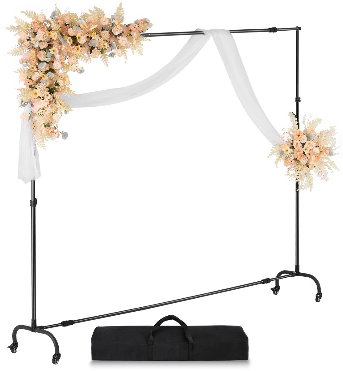 VEVOR Achtergrondstandaard Achtergrondsysteem Fotostudio Verplaatsbaar 213x300cm