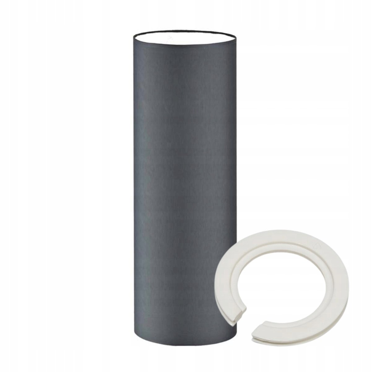 Grijze Stoffen Lampenkap Tuba E27/E14 - 15x35cm