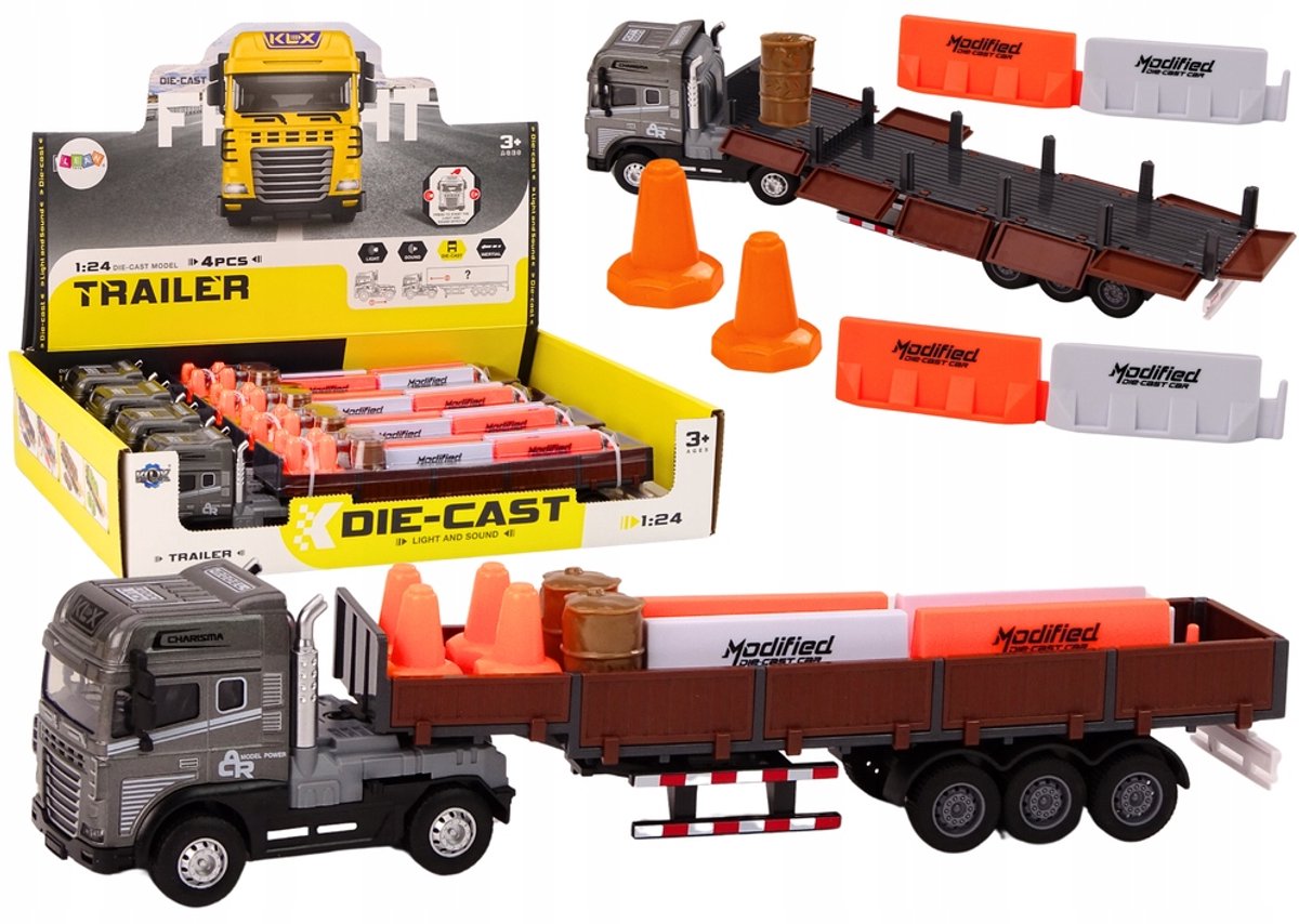 Vrachtwagen met aanhanger 1:24 Tir Auto Vrachtwagenaccessoires Geluiden - UNI