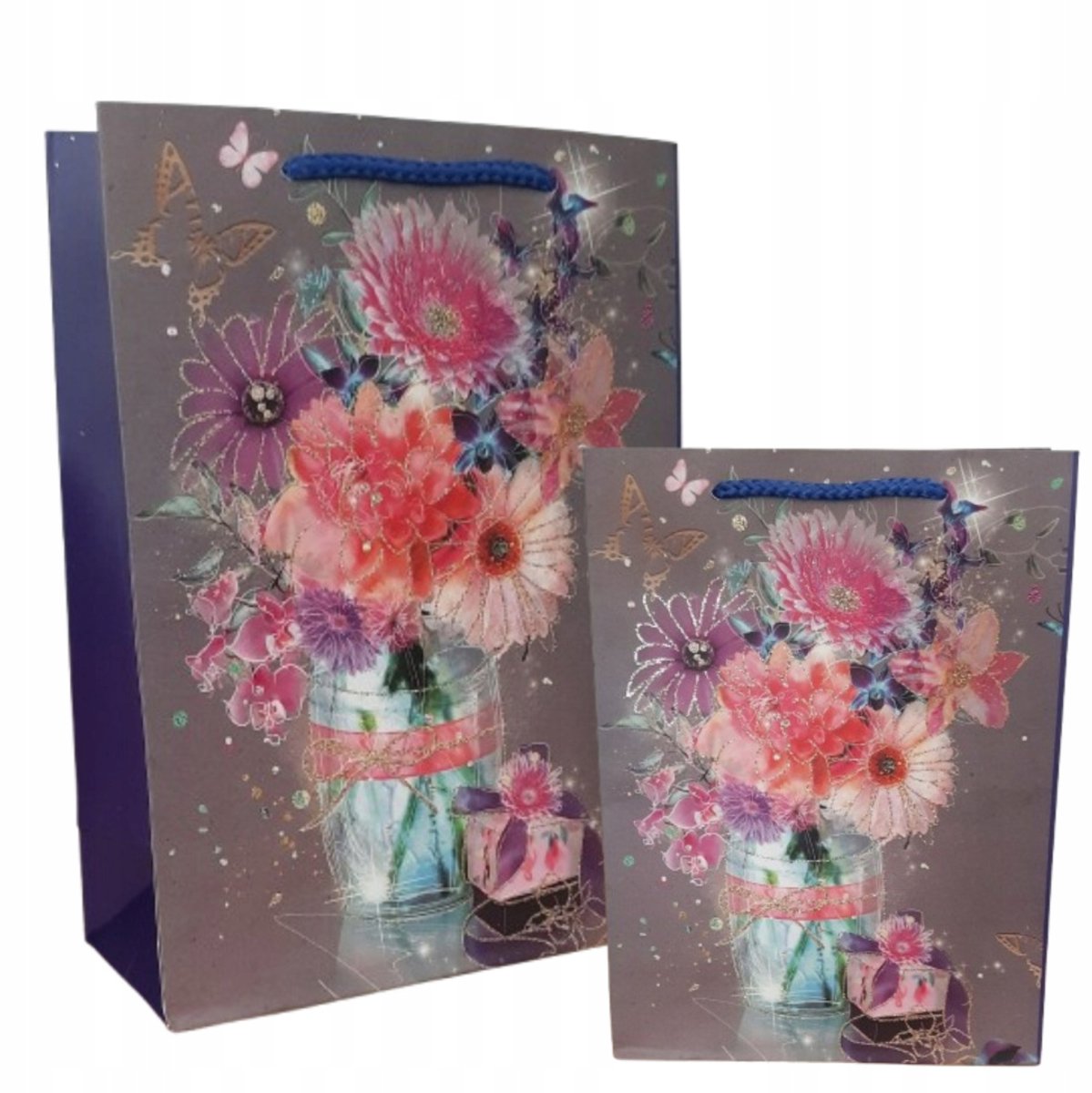 Papieren Cadeaus met Glitter - 24x18cm - Diverse Patronen