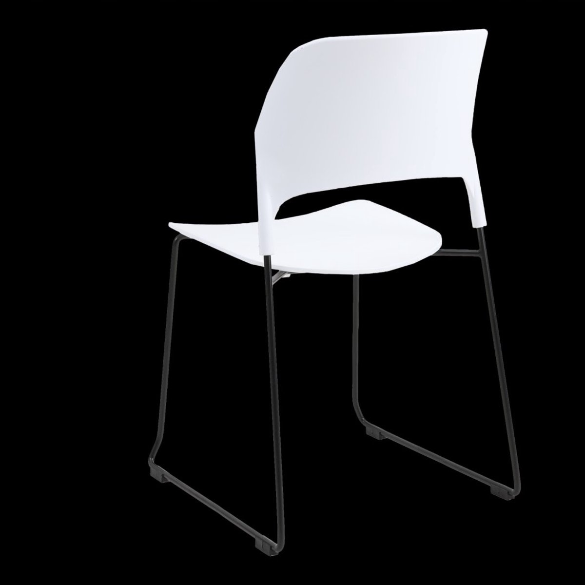 TIPICO Stoel Wit Zwart - Comfortabel & Stapelbaar