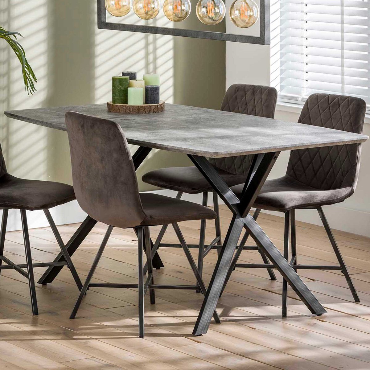 Eetkamertafel Alec 160x90 - beton