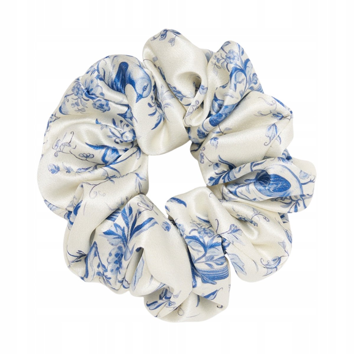 Zijden Scrunchie Toile de Jouy - 100% Moerbeizijde