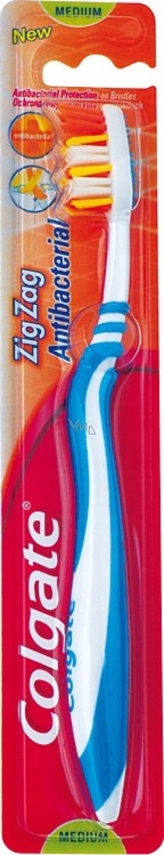 Colgate Zig Zag antibacteriële tandenborstel medium - 1 stuk