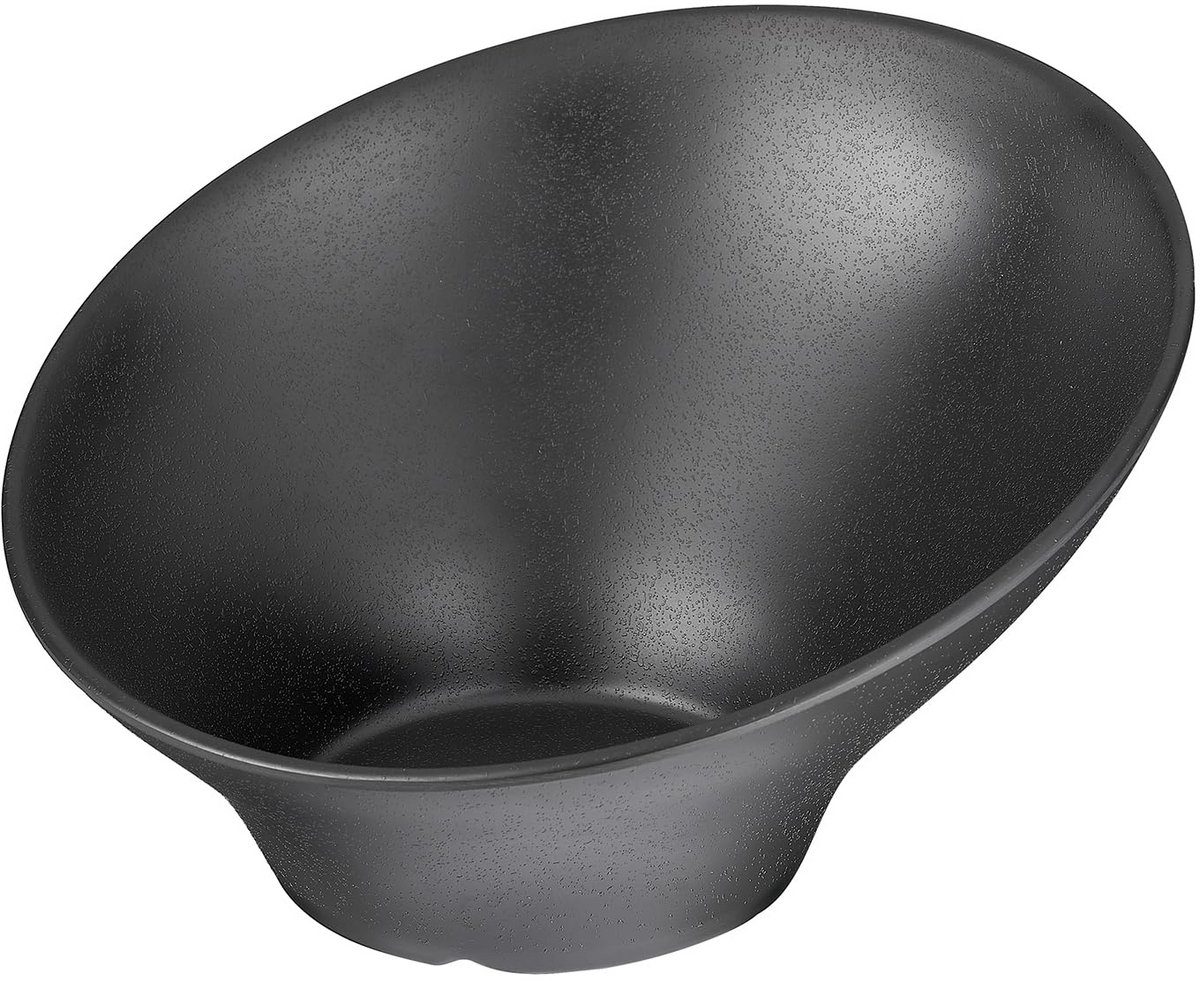 Asymmetrische Melamine Serveerschaal Zwart Ø 22,5 cm