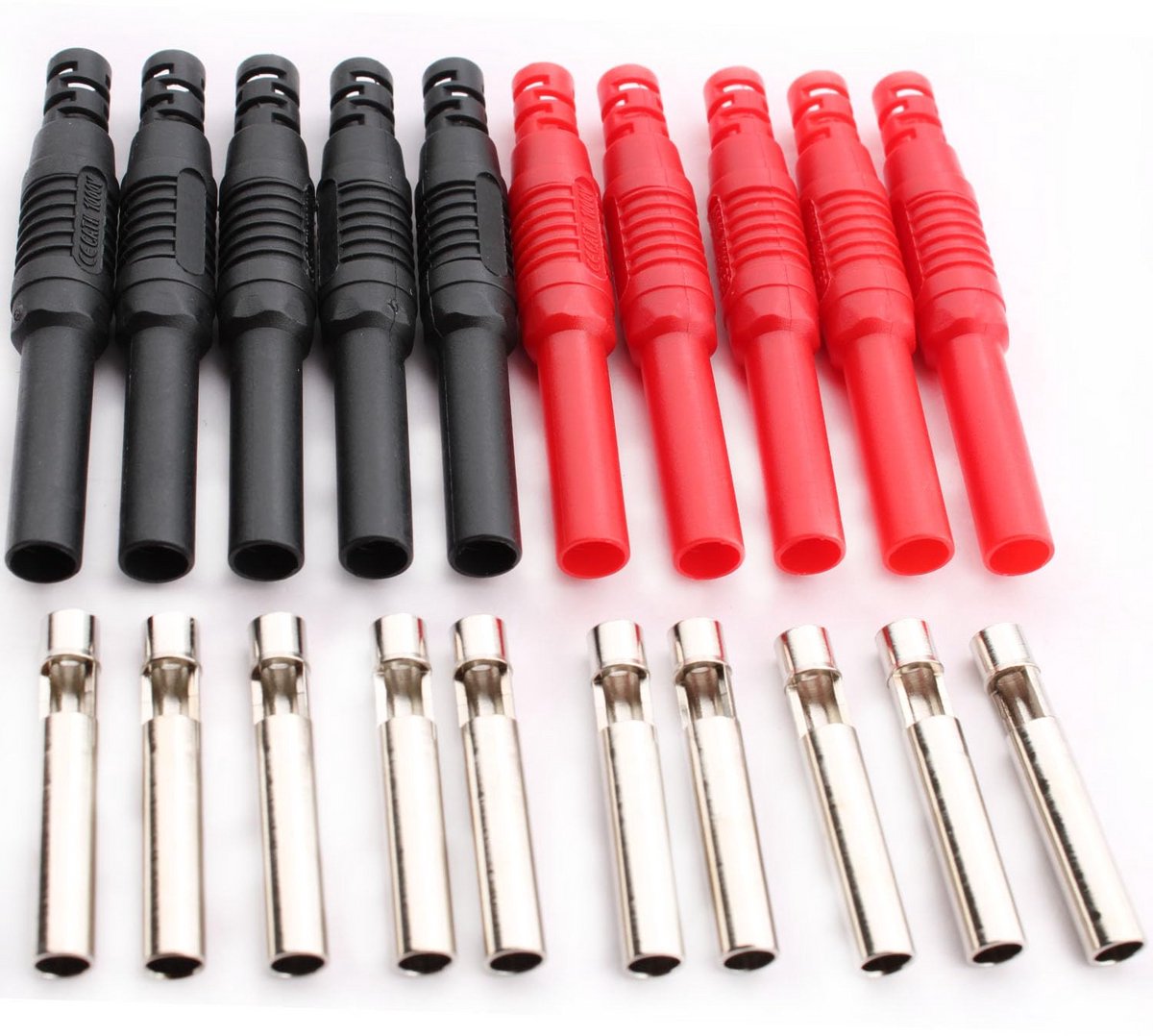 10 stuks Geïsoleerde Banaanstekkers 4 mm Vrouwelijk voor Multimeter Testdraden