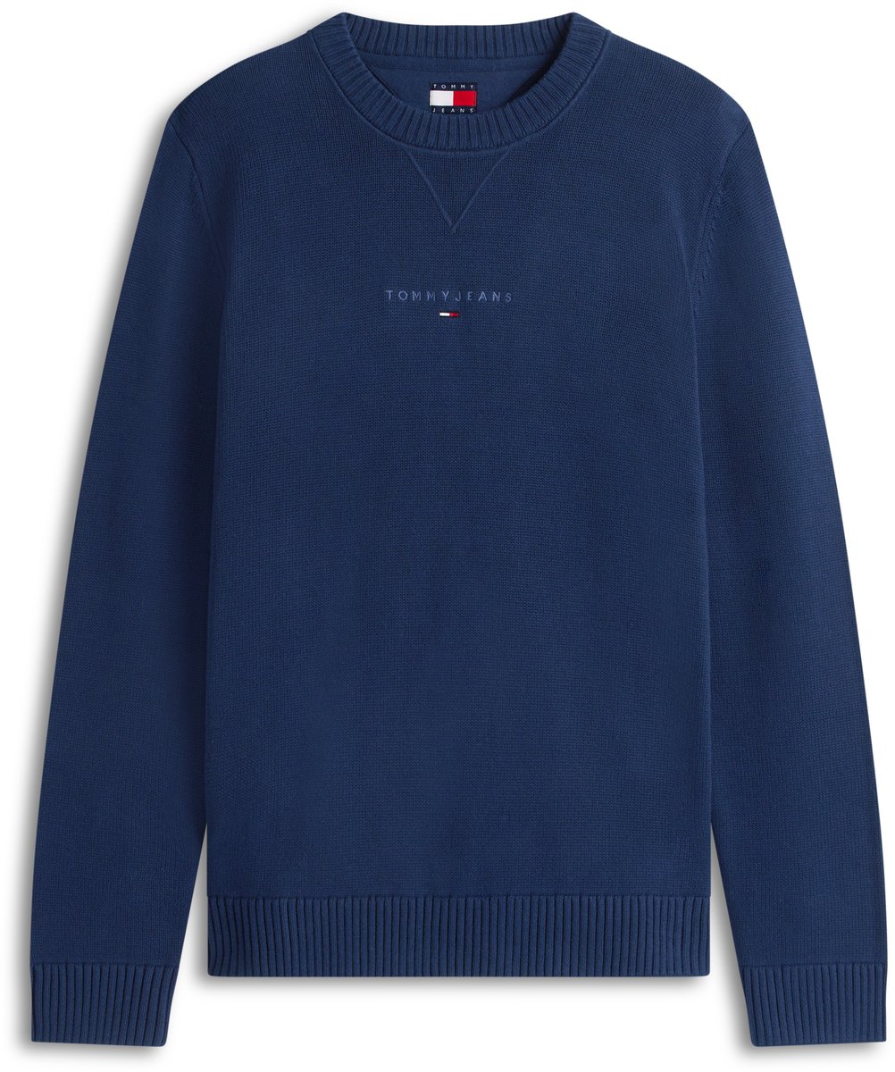 Tommy Jeans Trui Tjm Slim Tnl Lionear Sweater Dm0dm22352 C1g Mannen Blauw