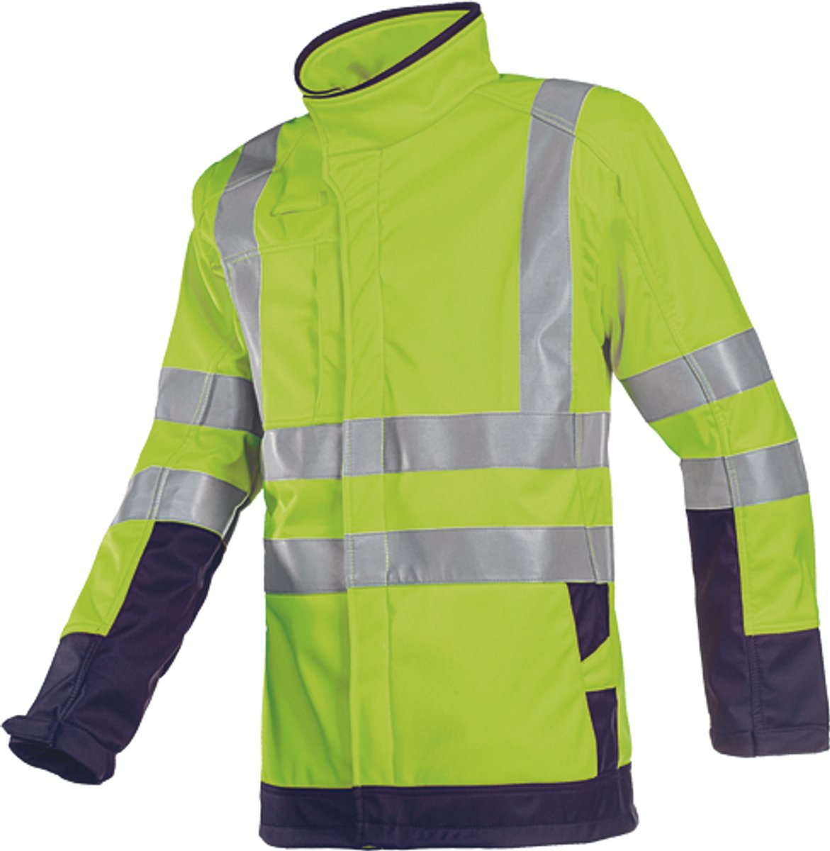 Sioen PLAYFORD softsh.ARC jas 03010586 - HV Geel/Navy - XL