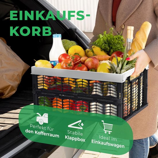 PARENCE.- Kleine plastic mand met handvat - Praktische, veelzijdige en draagbare boodschappen- en opbergmand - 24,5 x 18 x 15 cm, mini, willekeurige kleur