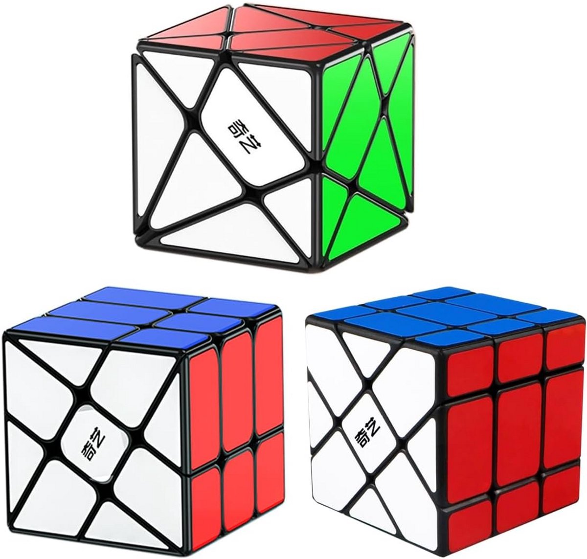 Set van 3 Unieke Draaibare Kubus Puzzels