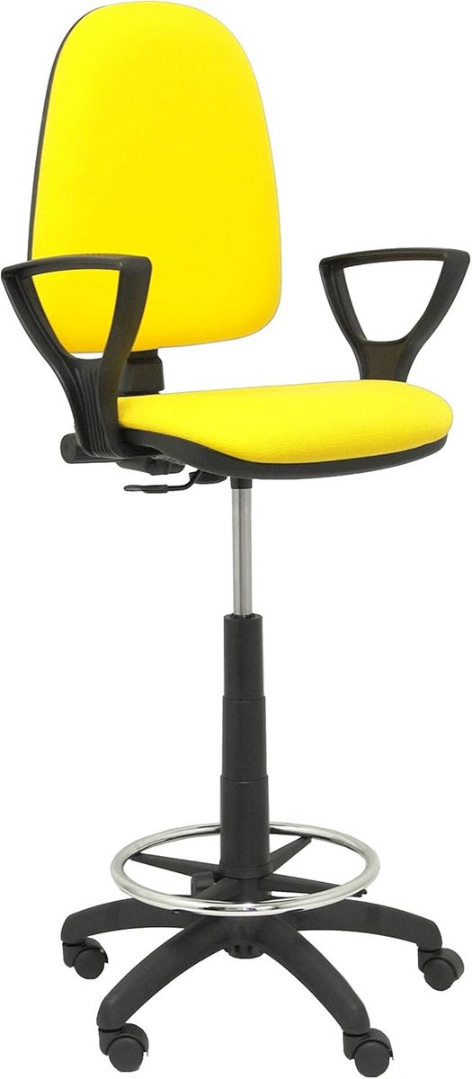 Ergonomische Werkkruk met Vaste Armen - Geel