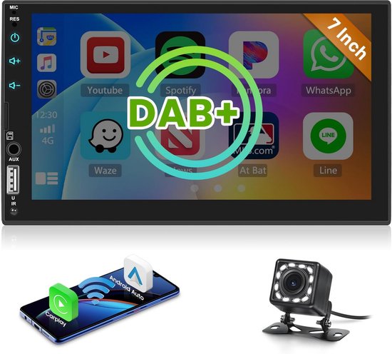 1 Din Autoradio 7 Pouces Avec Apple Carplay-Android Auto, Écran