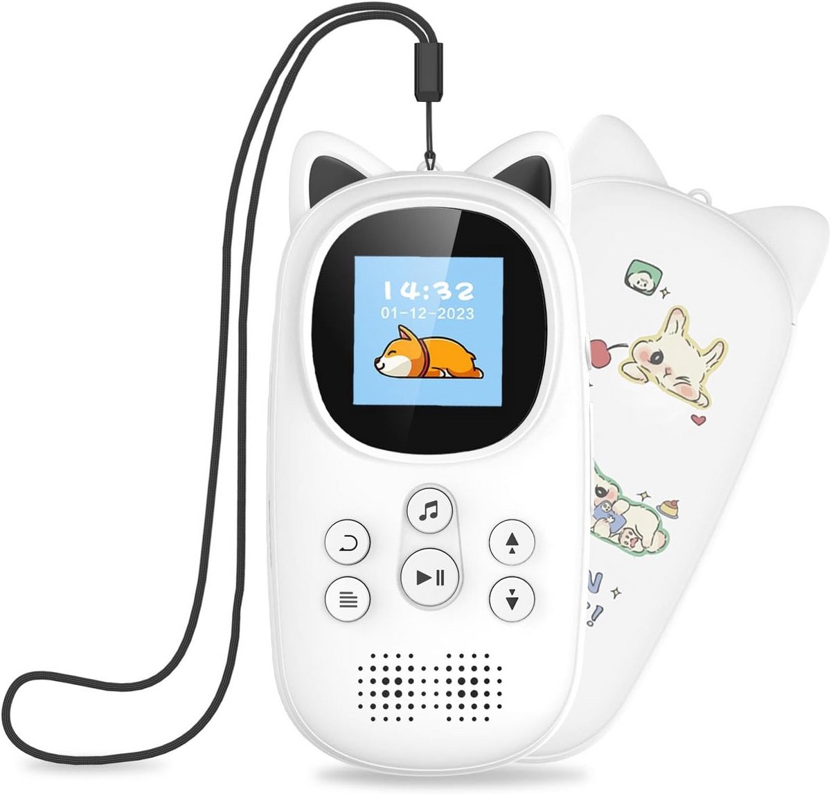 MP3 Speler 32GB met Bluetooth 5.0, Ingebouwde Speaker en FM Radio voor Kinderen