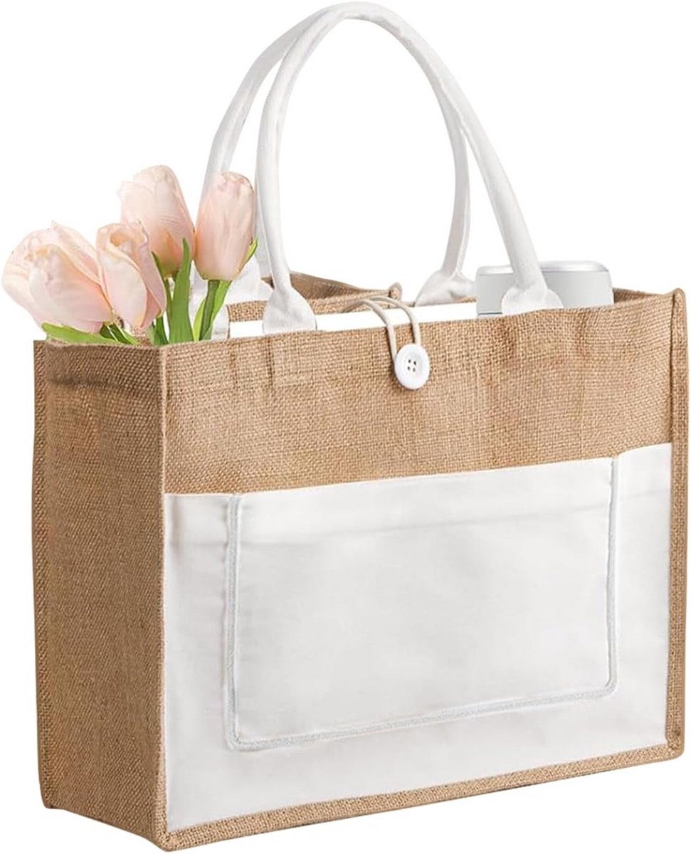Felt Boodschappentas Klein Opvouwbaar - Shopper Tas voor Boodschappen en Opslag