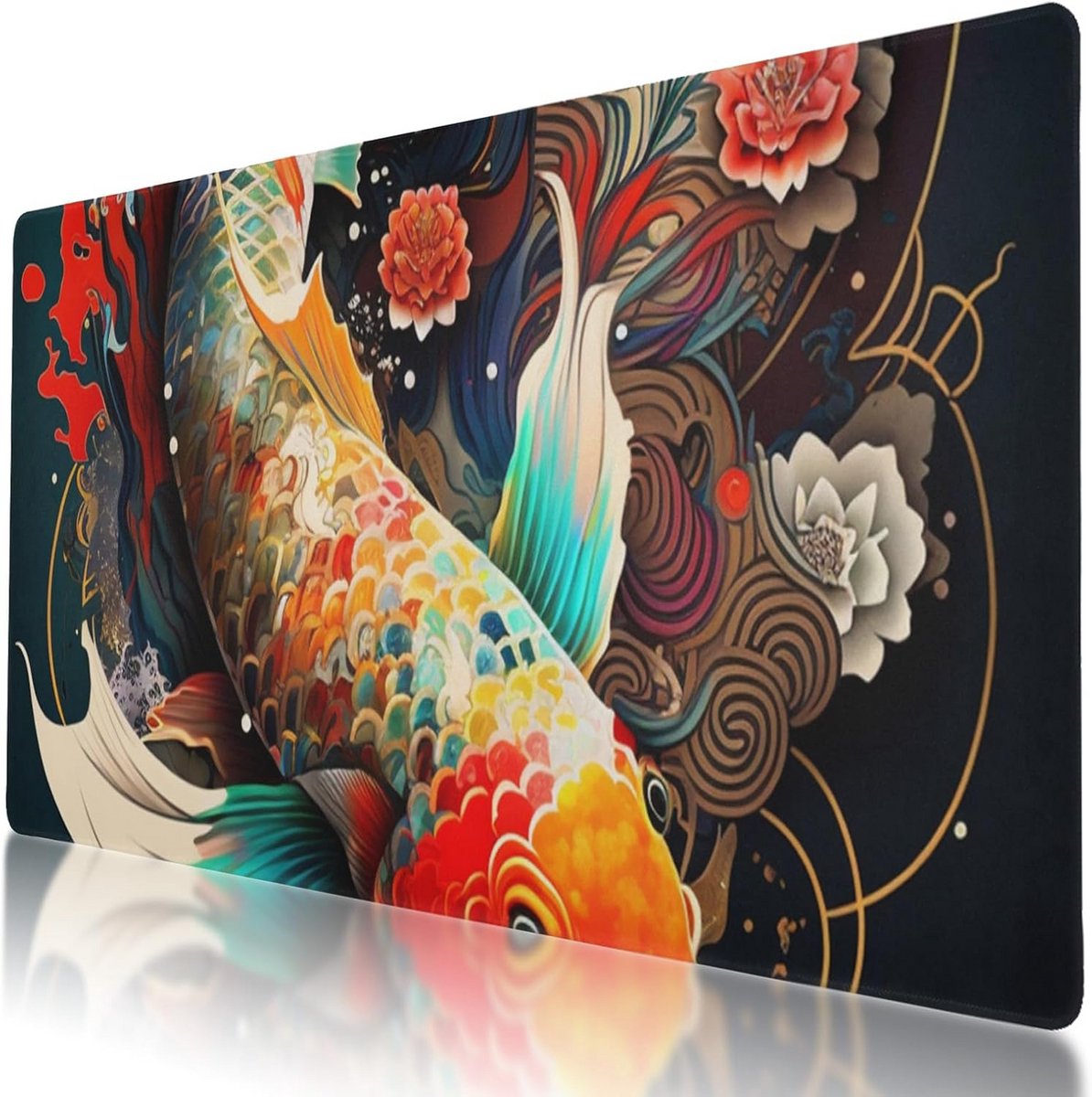 XL Premium Gaming en Bureau Muismat met Antislip Basis - Waterbestendig en Duurzaam - Bloesem Design 80x40 cm