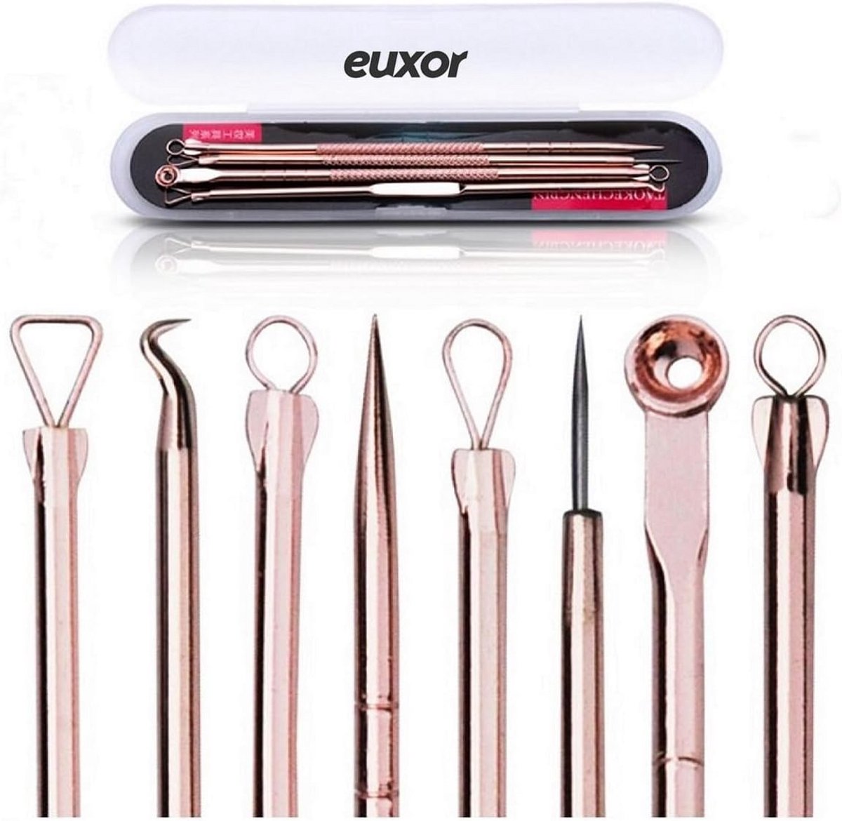Professionele Mee-eter Verwijderaar Set (4 Delig) voor Puistjes en Blackheads - Veilige Huidverzorgingstool
