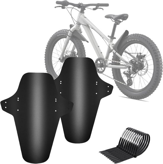 Universele fiets spatbordenset voor en achter, MTB, stadsfiets & fatbike 26-29 inch, water- en modderbestendig