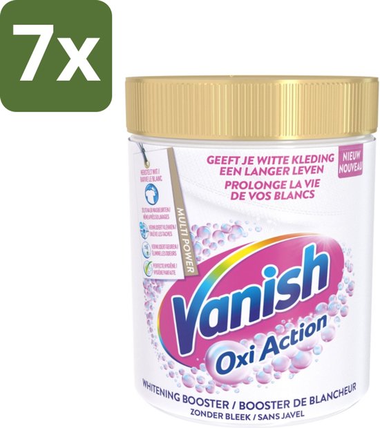 Vanish Oxi Action - Vlekkenverwijderaar - Wasbooster - Zonder Bleek - Witte Was - 1 Kg - Bulkverpakking - 7 stuks