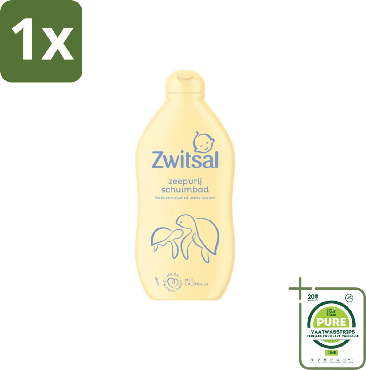 1 x Zwitsal Zeepvrij Schuimbad 400 ml - Babybad - Zwitsal Schuimbad - Zeepvrij Schuimbad - Babyhuid Verzorging - Calendula Bad