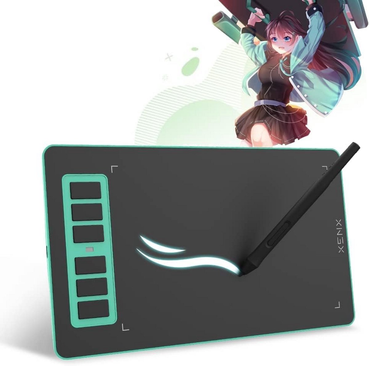 Grafisch Tekentablet 6x4 Inch met 8192 Drukniveaus voor Tekenen, Ontwerp en OSU Gaming - MacOS & Android Compatibel