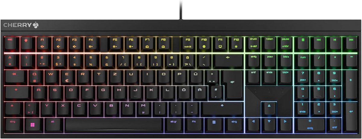 Mechanisch Gaming Toetsenbord met RGB Verlichting, Duits Layout (QWERTZ), Bedraad