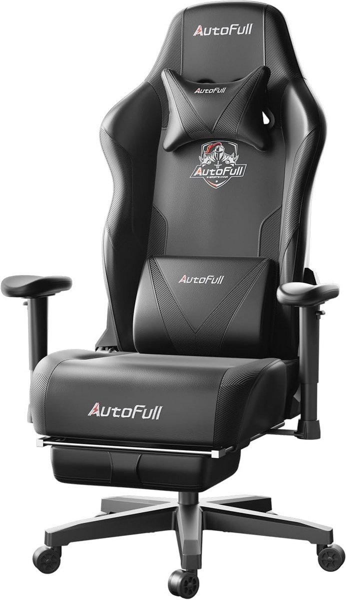 Ergonomische Gamingstoel met Lendensteun en Voetensteun - Verstelbaar Racestoel Design