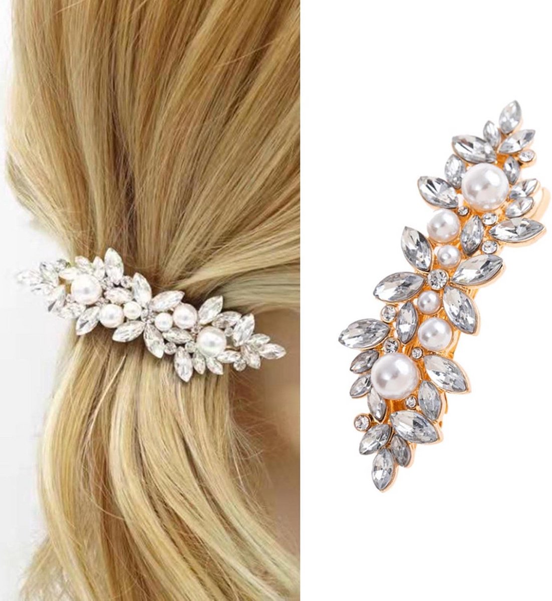 Vintage Bruidshaarspeldjes met Kristal en Parels voor Dames en Meisjes