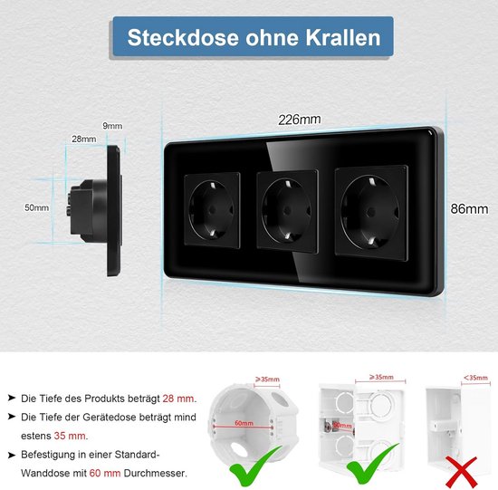 Glazen Stopcontacten kopen? ✔️ Tot 63% korting