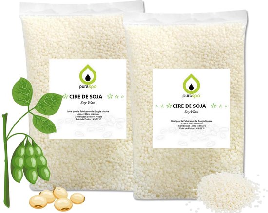 Sojawas - 1 kg sojawas - Natuurlijke sojawas - soy10 was - soywax