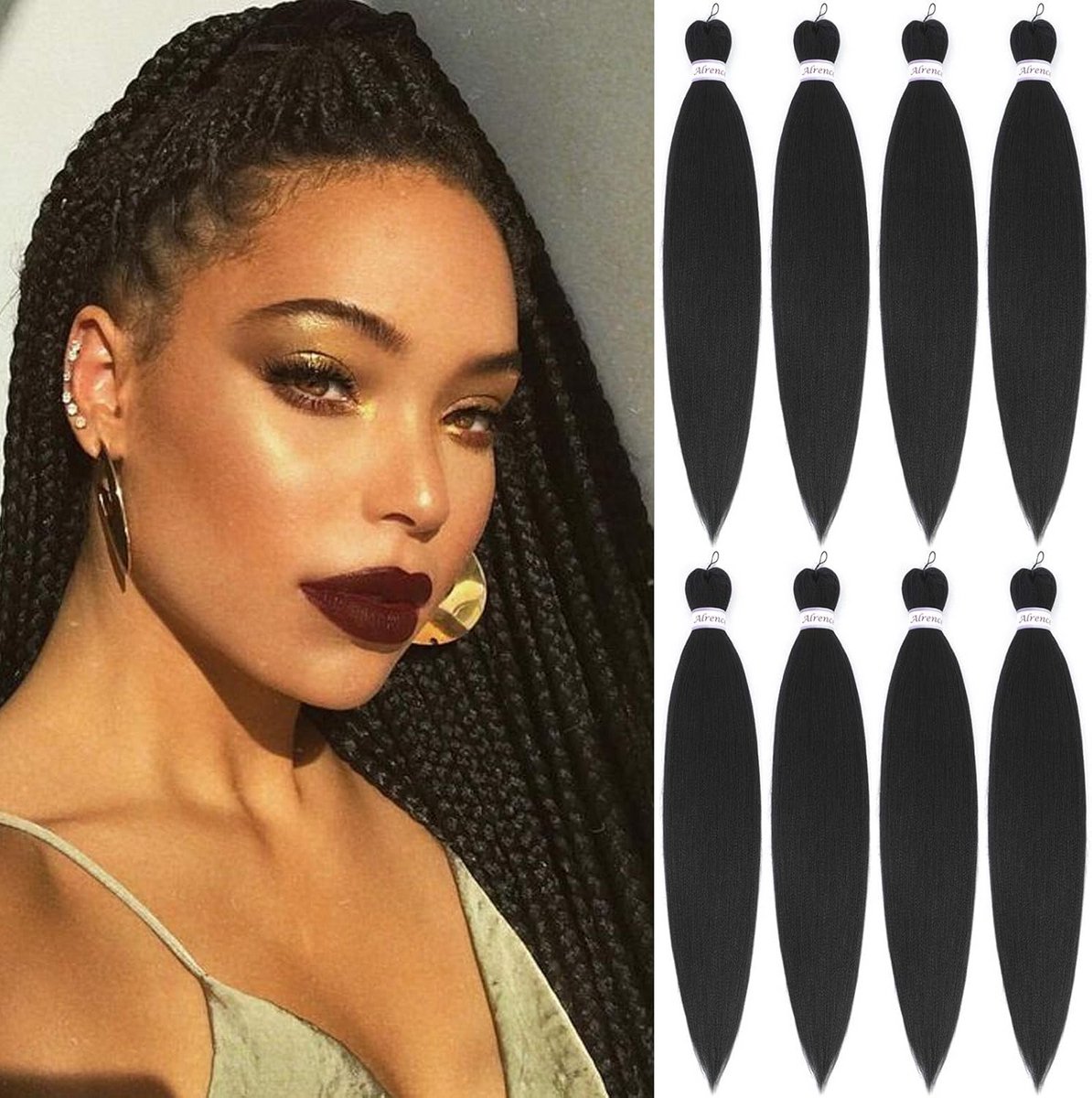 Synthetisch Vlechten Haarverlenging 76 cm - 8 Stuks voor Crochet Braids