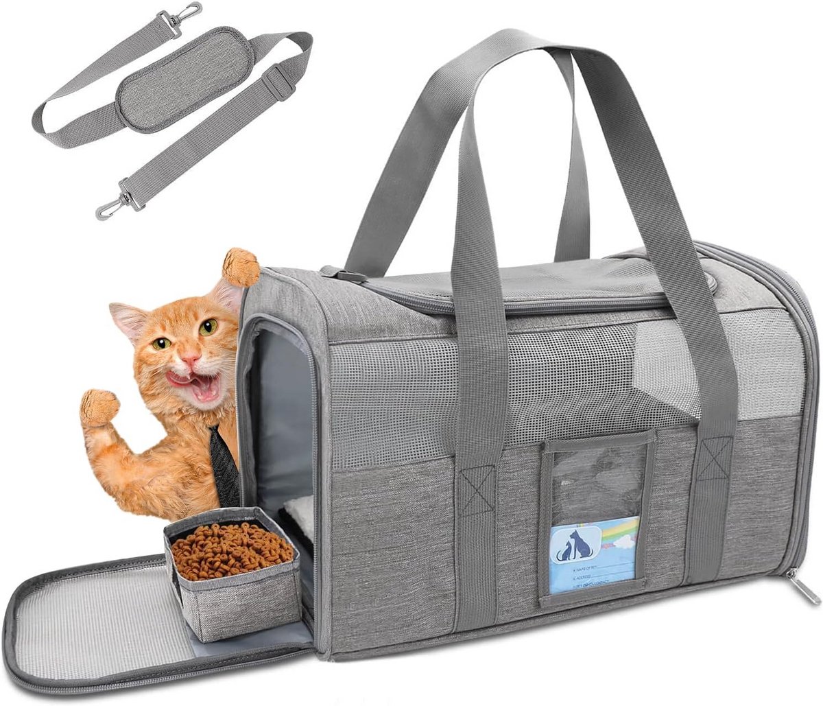 Zachte Reistas voor Katten en Kleine Honden - Reisbench voor Max. 11.3 kg