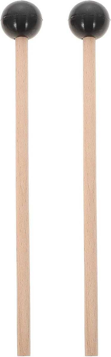 2x Rubberen Xylofoon Mallets met Houten Handvat voor Percussie en Klokkenspel