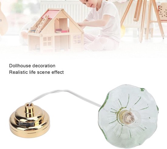 Luxe Kroonluchter Plafondlamp voor Poppenhuis Schaal 1:12 en 1:6 — afbeelding 3