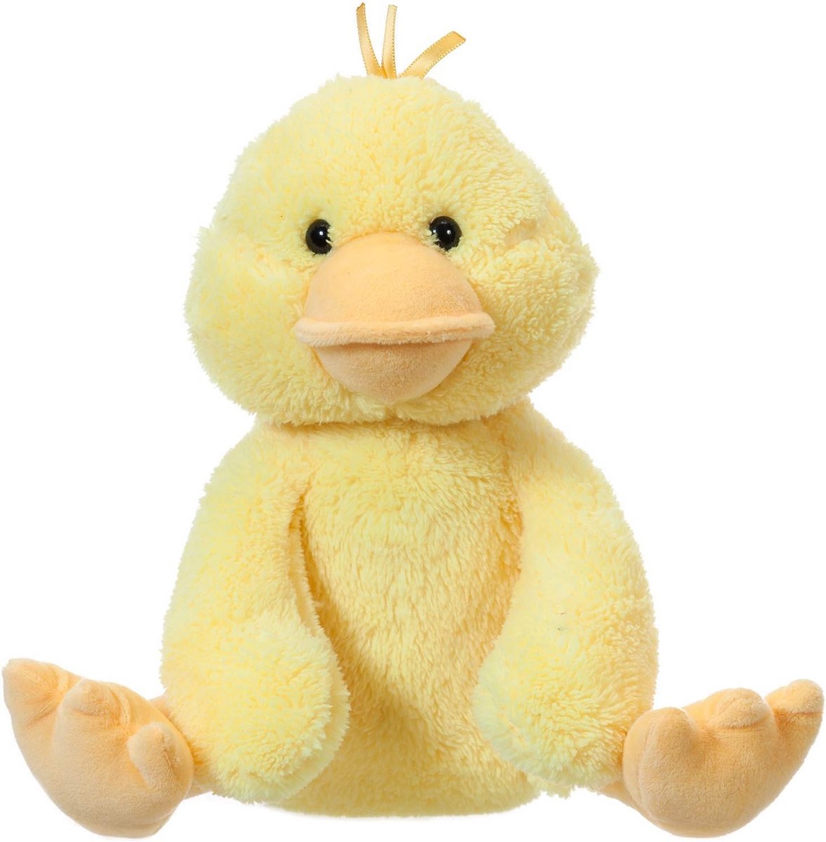Zacht Pluche Eend Knuffeldier voor Kinderen, Fluffy Gele Dierenknuffel 18cm