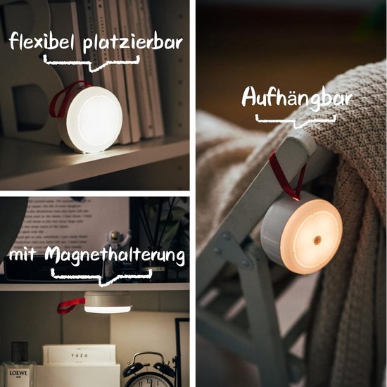 2x Draadloos Nachtlampje met Bewegingssensor en Oplaadbare Batterij - Warm Wit Licht — afbeelding 3