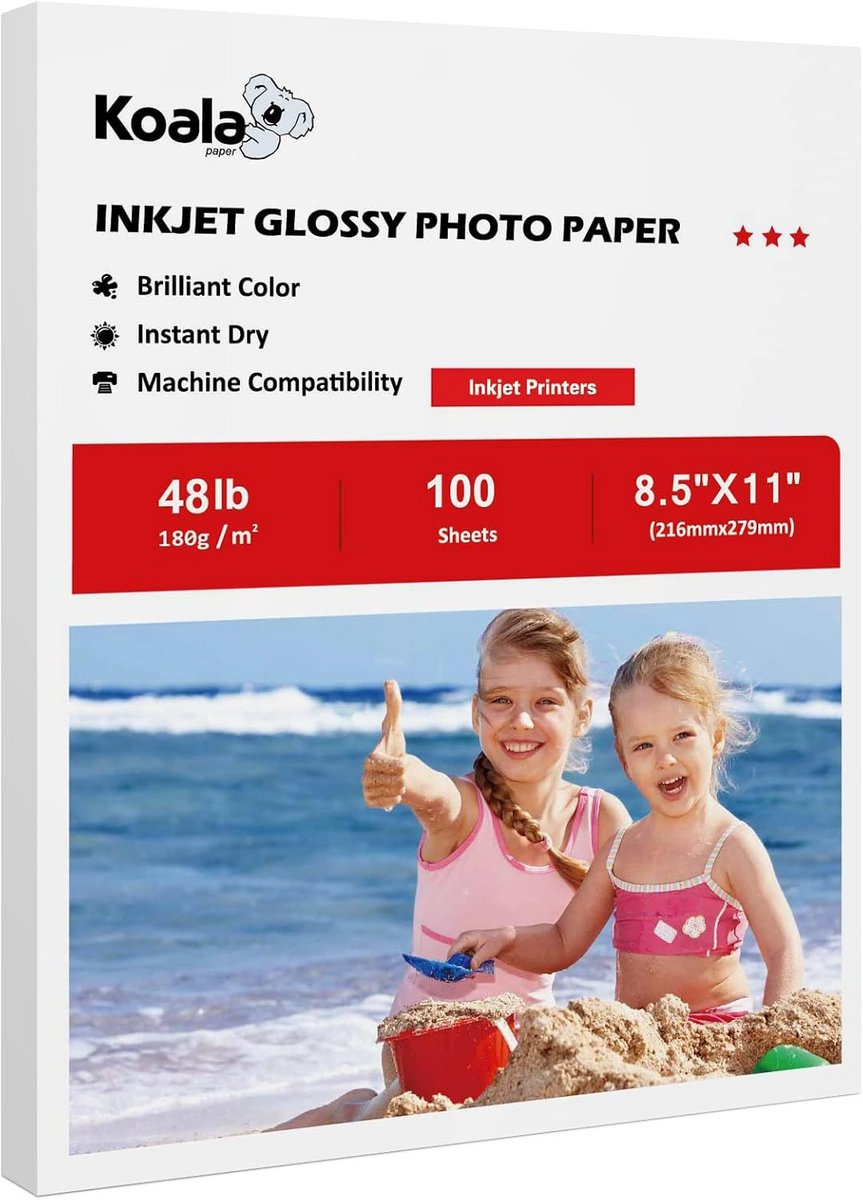 Glanzend Fotopapier A4+ 100 Vellen voor Inkjetprinters - Hoge Kwaliteit Afdrukken