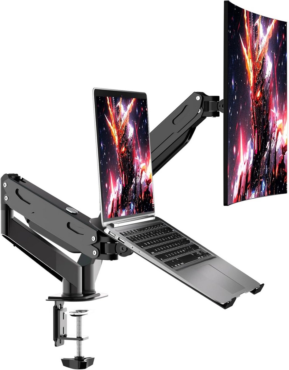 Ergonomische Monitor- en Laptopstandaard voor Bureauopzet