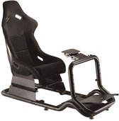 REBBLERS® SIMR 600 Sim Racing Cockpit - Racestoel - Fiberglass Kuipstoel - Volledig Verstelbaar - Zwart