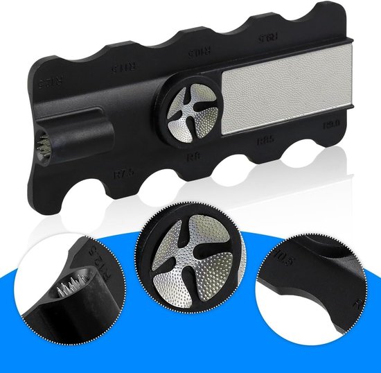 MK Stoer - Cue Tip Shaper - Snooker - 5 in 1 - Effectieve reparatie - Geschikt voor snookerkeuen - Blauw — afbeelding 2