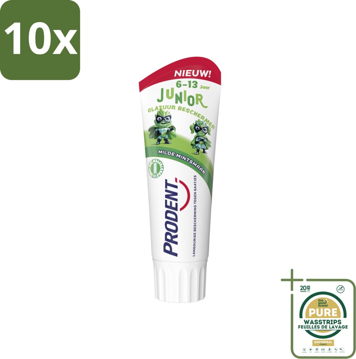 10 x Prodent – Tandpasta Glazuurbeschermer – Kids 6+ – 75 ml - Grootverpakking - Koffiezetapparaat