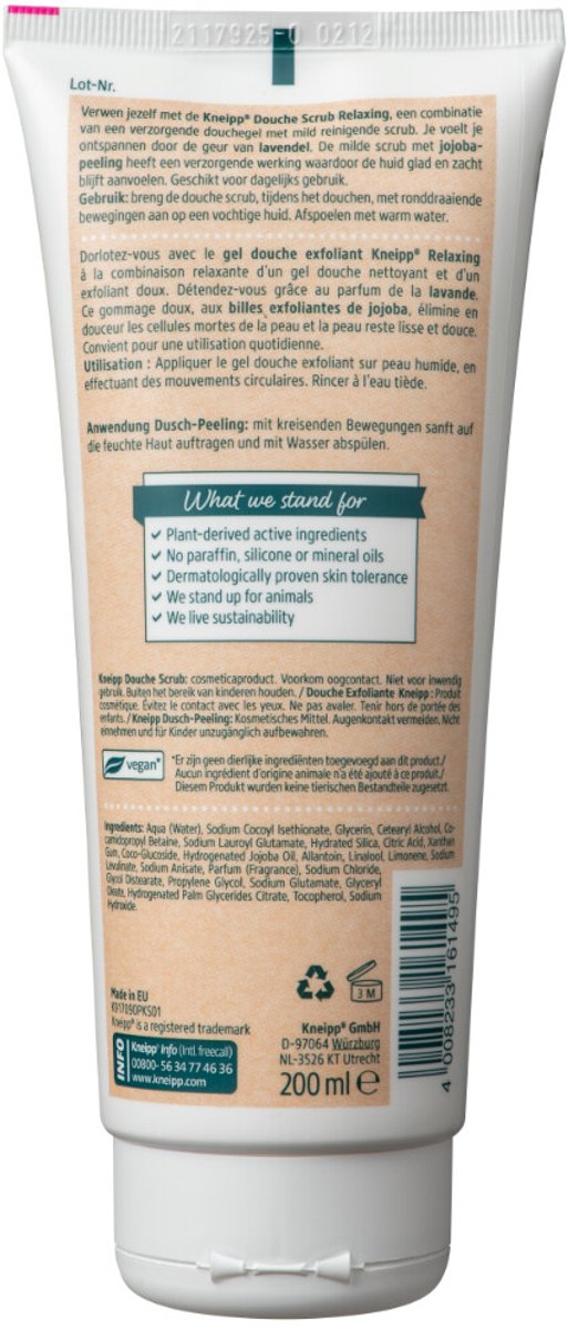 Kneipp Douche Scrub Relaxing - 3 x 200 ml - Voordeelverpakking