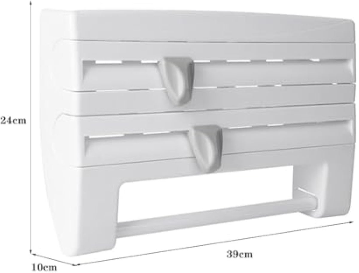 Vershoudfolie Dispenser Alles-in-één Foliedispenser - Voor Aluminiumfolie, Vershoudfolie En Bakpapier. Met Snijder En Magnetische Bevestiging! Keukenaccessoire Met Snijder