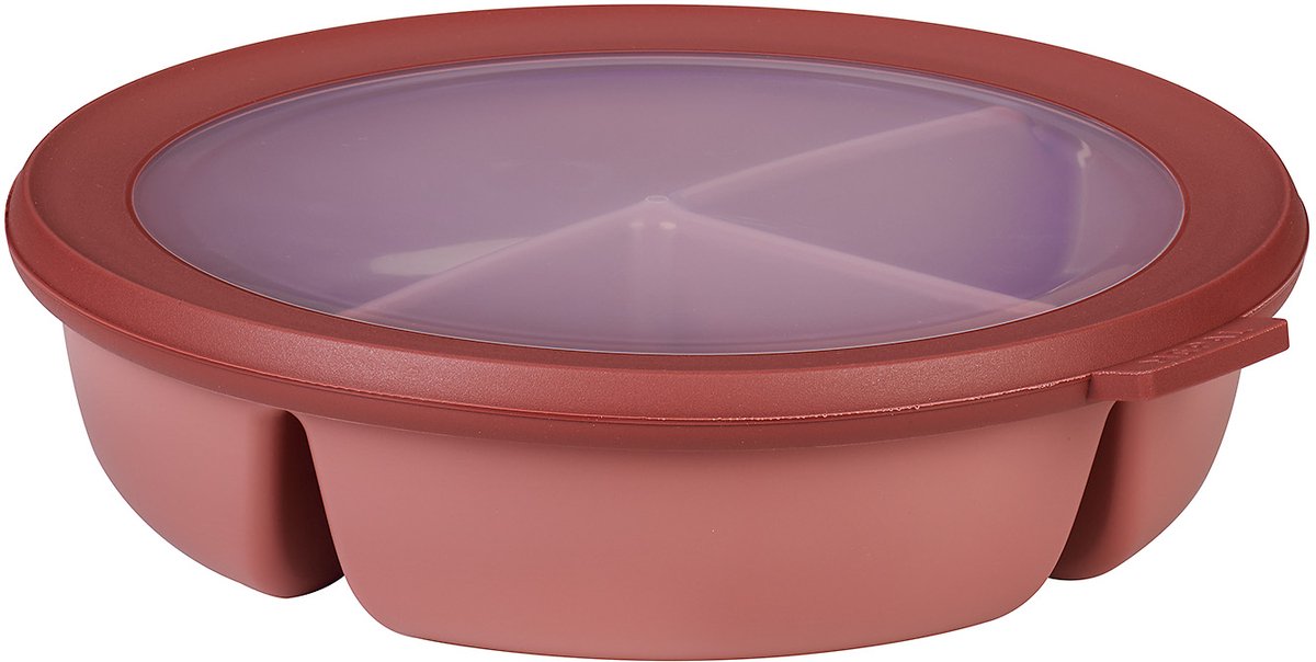 Mepal - Multikom Cirqula vershouddoos - 3-vaks bento bowl - 250 ml 250 ml & 500 ml - Rond - Vivid mauve