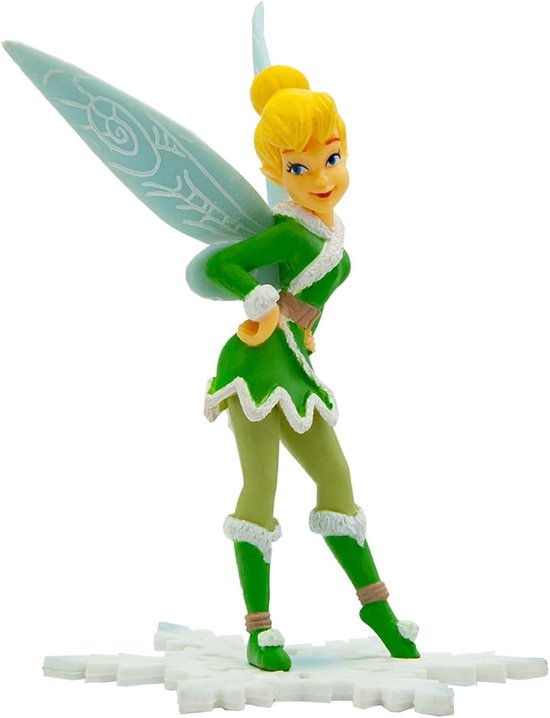 Bullyland 12840 – Speelfiguur en verzamelfiguur Tinker Bell Winter Fairy uit Disney, ca. 8,1 × 10,4 × 7 cm – levensecht en detailrijk vormgegeven – ideaal als taartfiguur en klein cadeautje voor kinderen vanaf 3 jaar.