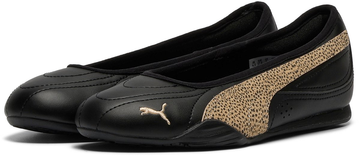 PUMA PUMA CATCH SOLEIL BALLERINA TOPCAT Dames Sneakers PUMA -Toasted Almond-PUMA Zwart