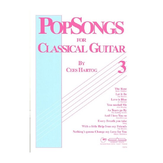 Boek Poptongs voor Klassiek Gitaar 3