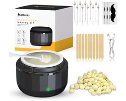Appareil à Cire pour nez et visage Bolusso - Compact et abordable - Kit Cire pour sourcils - Kit d'épilation - Chauffe Cire - Perles de Cire - Appareil d' Cire - Set de démarrage